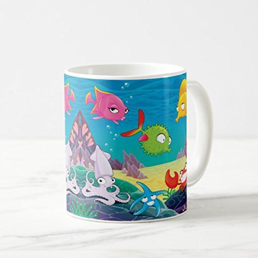 LOLGIFTS KIDS UNDER THE SEA THEME GIFT MUG Ceramic Coffee Mug