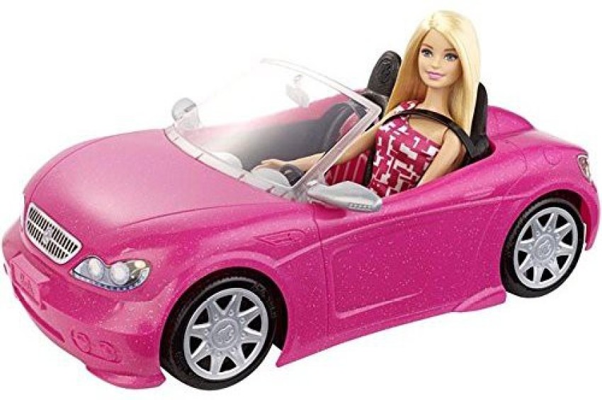 Barbie in a online car