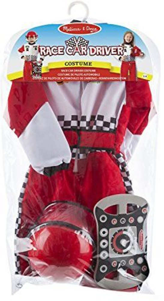 MELISSA DOUG Race Car Driver F1 Kids Costume One Size Race