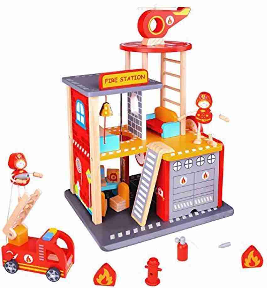 Fire station toy house best sale