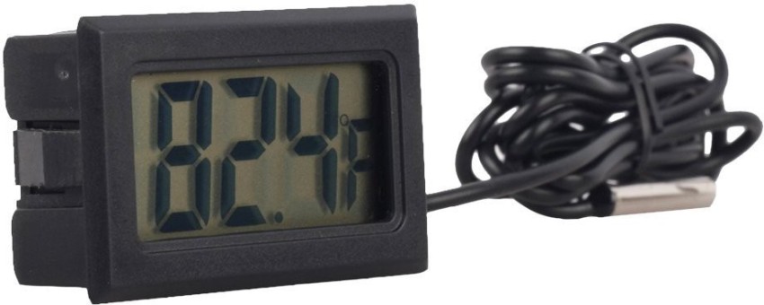 Digital Thermometer Hygrometer Temperature Humidity Gauge with Probe for  Vehicle Reptile Terrarium Fish Tank Refrigerator 20%OFF