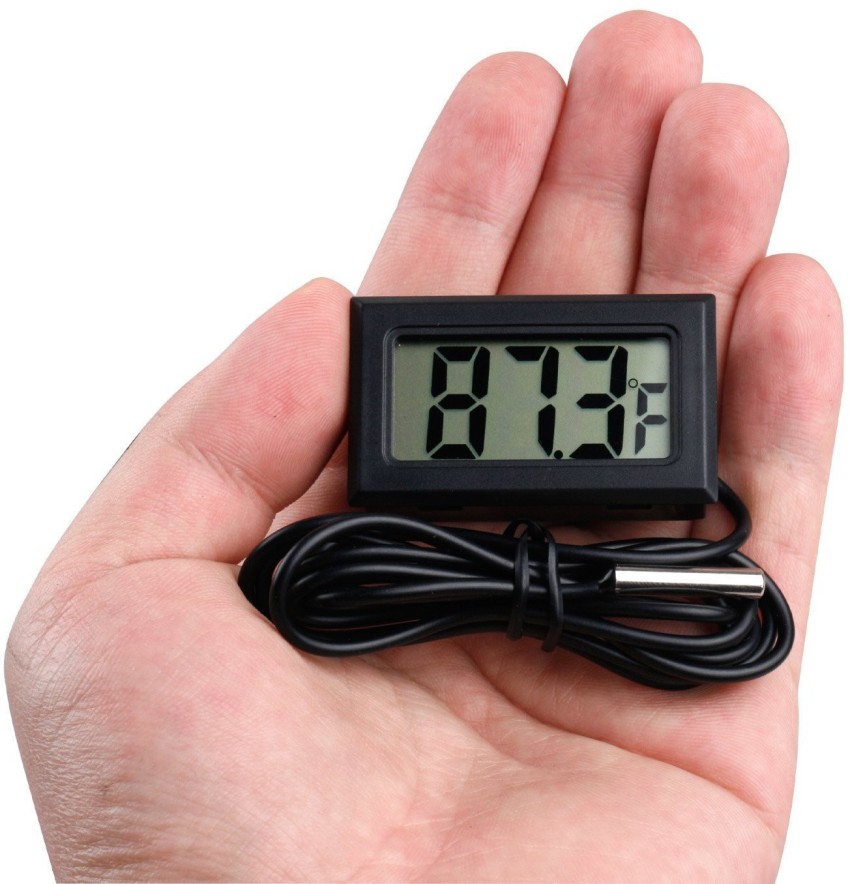 Digital Thermometer Hygrometer Temperature Humidity Gauge with Probe for  Vehicle Reptile Terrarium Fish Tank Refrigerator 20%OFF