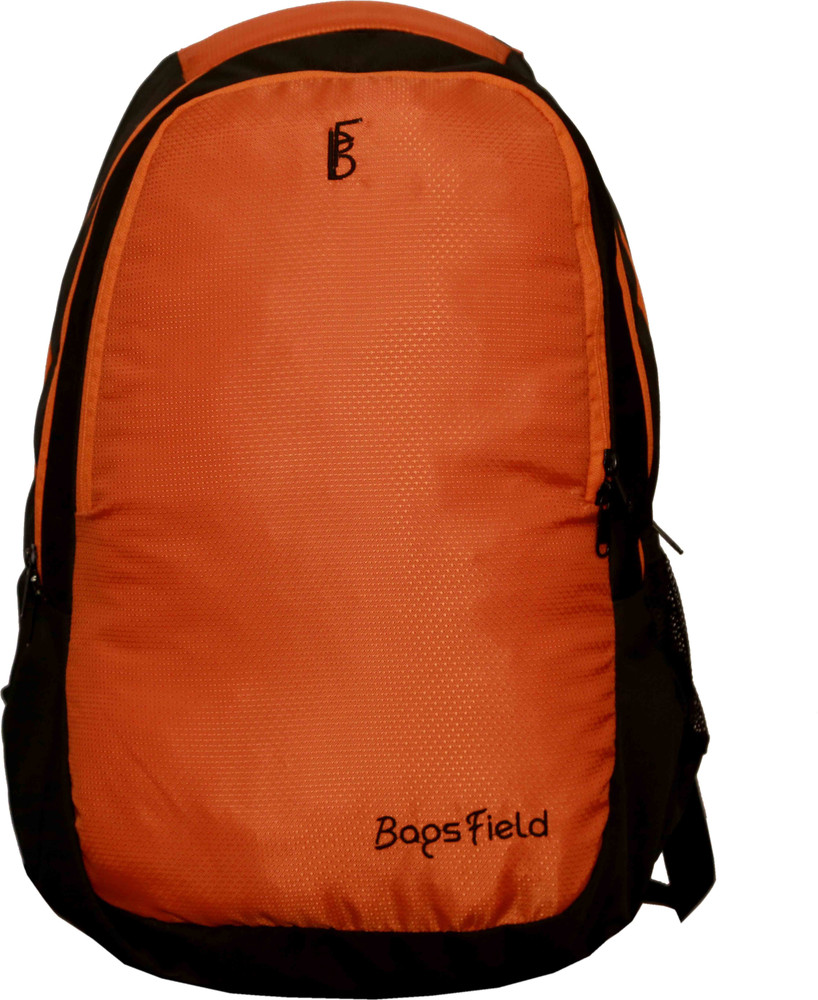 Flipkart Bags Field Mimosa orange with black school back