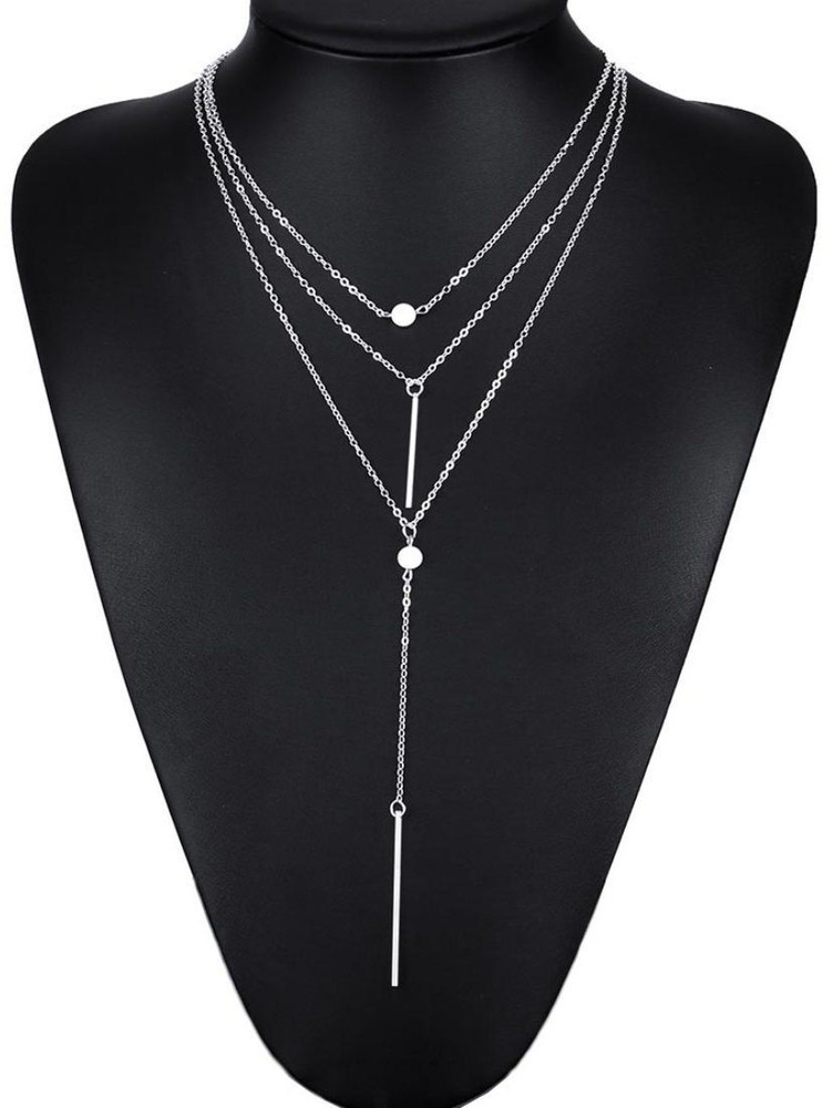 Multi layer tassel charm necklace cheap