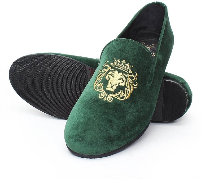 Green velvet 2025 shoes mens