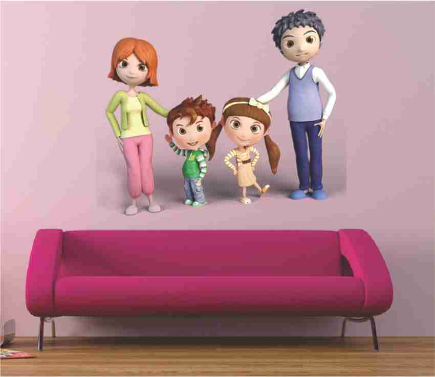 Family caricature stickers on sale