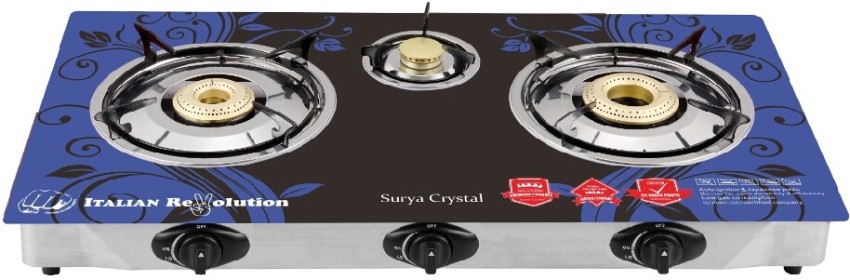 Surya lite gas clearance stove 3 burner price