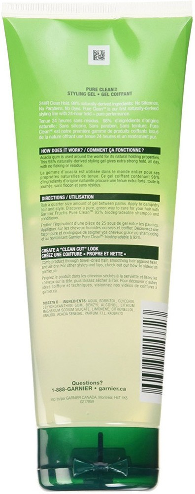 Garnier Fructis Style Pure Clean Styling Gel, 200 mL, 200 mL