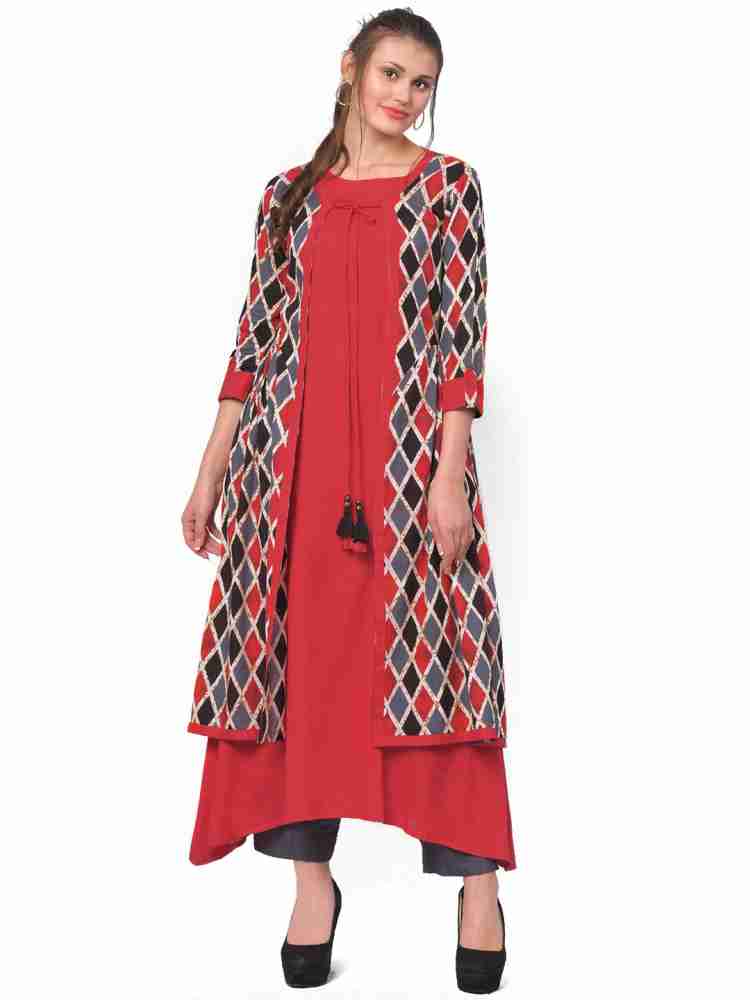 La Firangi Women Abstract Cape Top Kurta