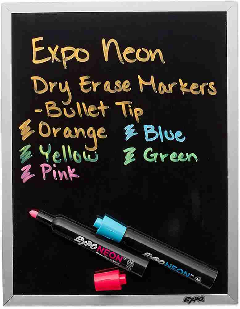 Bright Sticks Wet-Erase Fluorescent Marker Set, Bullet Tip, Assorted