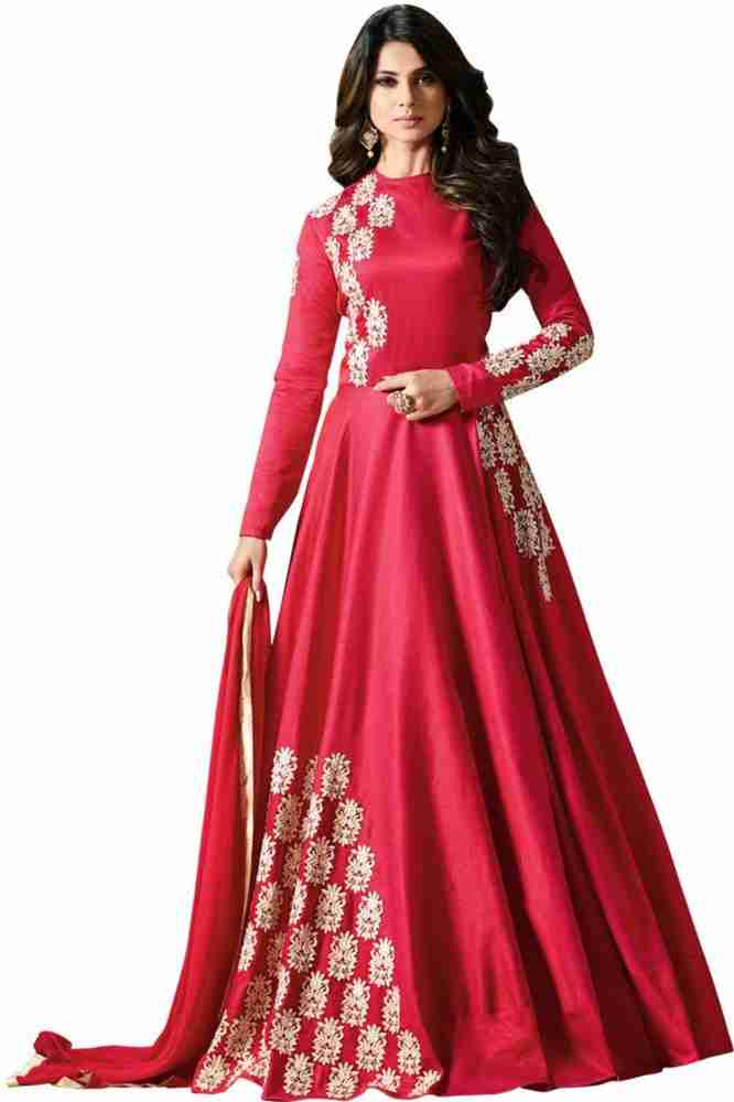 Style Amaze Poly Silk Embroidered Gown Anarkali Kurta Bottom Material Price in India Buy Style Amaze Poly Silk Embroidered Gown Anarkali Kurta Bottom Material online at Flipkart
