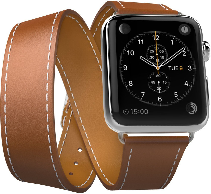 HOUSE OF QUIRK Hermes iwatch Faux Leather Double Tour Replacement 