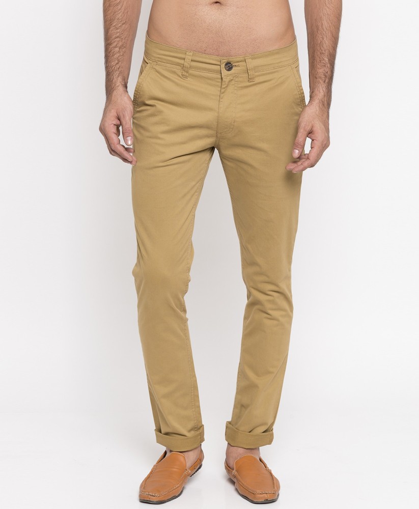 BUFFALO by FBB Slim Fit Men Cream Trousers  Buy BUFFALO by FBB Slim Fit  Men Cream Trousers Online at Best Prices in India  Flipkartcom