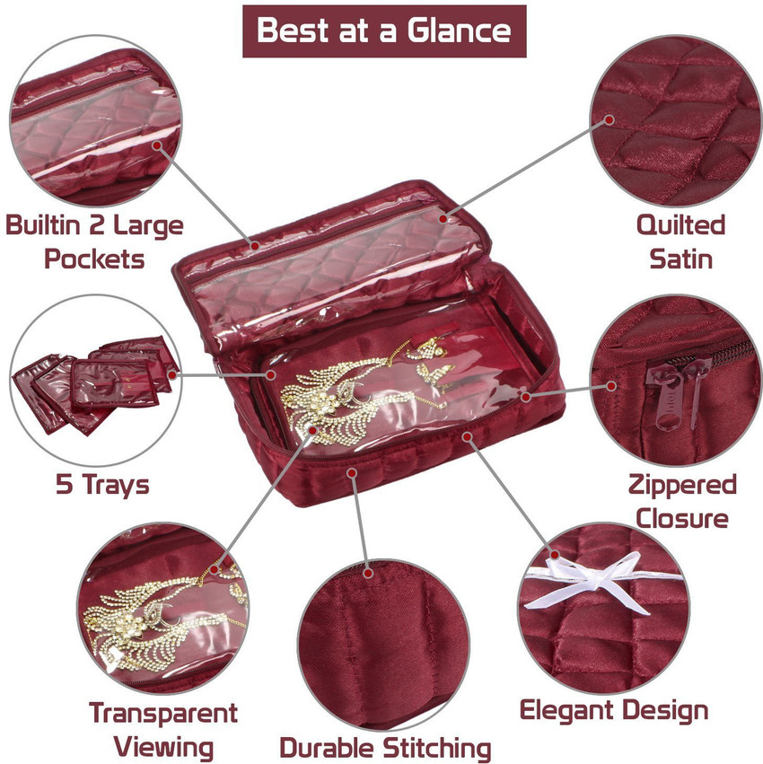 BlushBEES Necklace Holder Jewellery Organizer Pouch Bag Jewellery Vanity Box Price in India Buy BlushBEES Necklace Holder Jewellery Organizer Pouch Bag Jewellery Vanity Box online at Flipkart