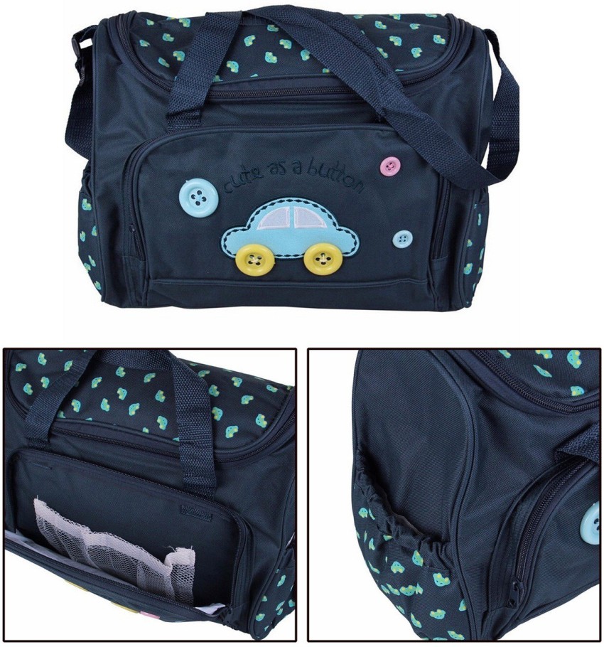 4pcs Car Style Baby Nappy Changing Bags Cute as a Button Diaper