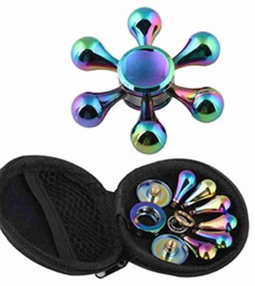 fidget spinner metal bronze round colors style stress reliever cool