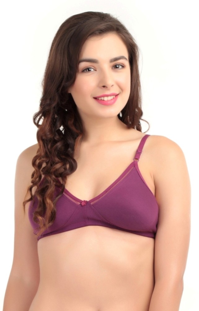 ABELINO by ABELINO COMBO5124BLACKPURPLE Women Full Coverage Non Padded Bra  - Buy ABELINO by ABELINO COMBO5124BLACKPURPLE Women Full Coverage Non  Padded Bra Online at Best Prices in India