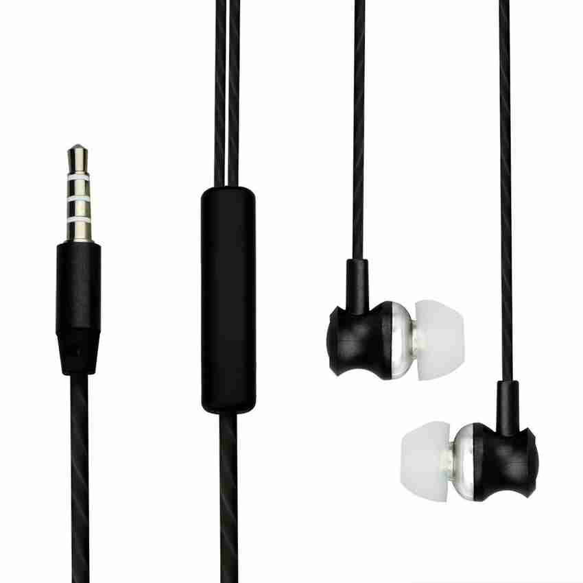 G POWER HD 202 In Stereo Ear Earphones With Mic Black Wired