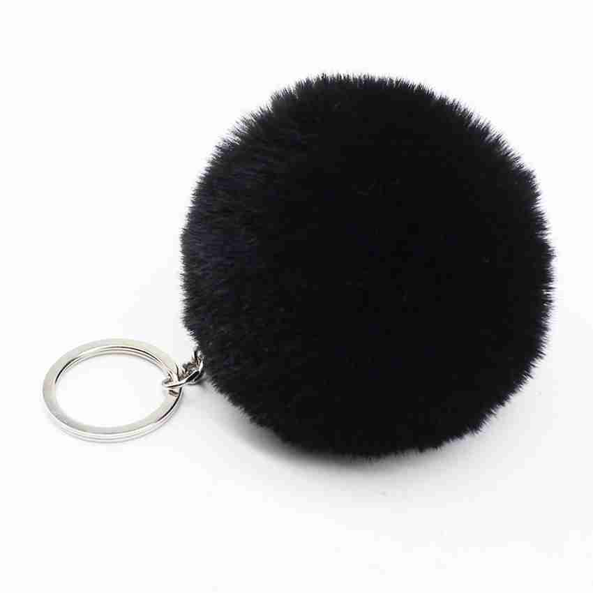 LAXMI Black Fur Pom Pom Key Chain Price in India Buy LAXMI Black Fur Pom Pom Key Chain online at Flipkart