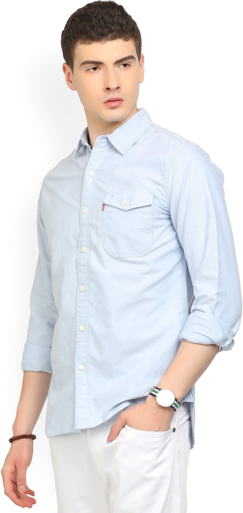 Levis sky blue sales shirt