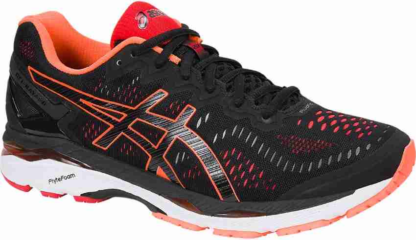 Asics GEL KAYANO 23 Running Shoes For Men Buy BLK HT ORNG VRMN
