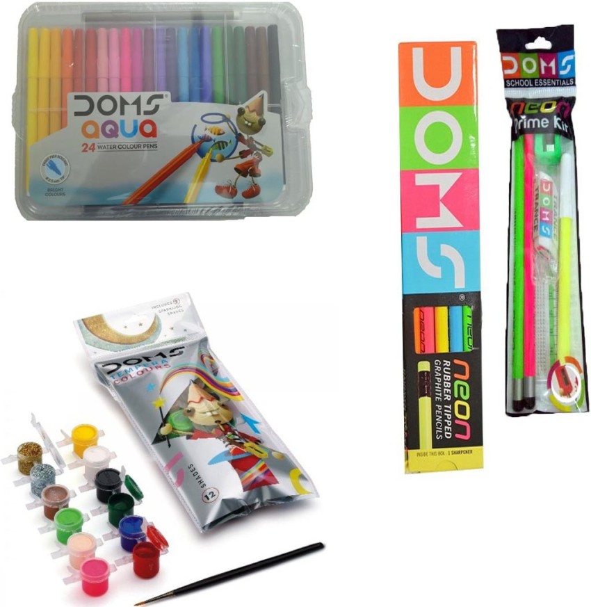 Doms Aqua Water Colour Pens 24 Shades in 1 Pack