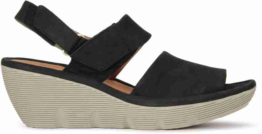 CLARKS Clarene Allure Black Nubuck Women Wedges Buy Black Color CLARKS Clarene Allure Black Nubuck Women Wedges Online at Best Price Shop Online for Footwears in India Flipkart