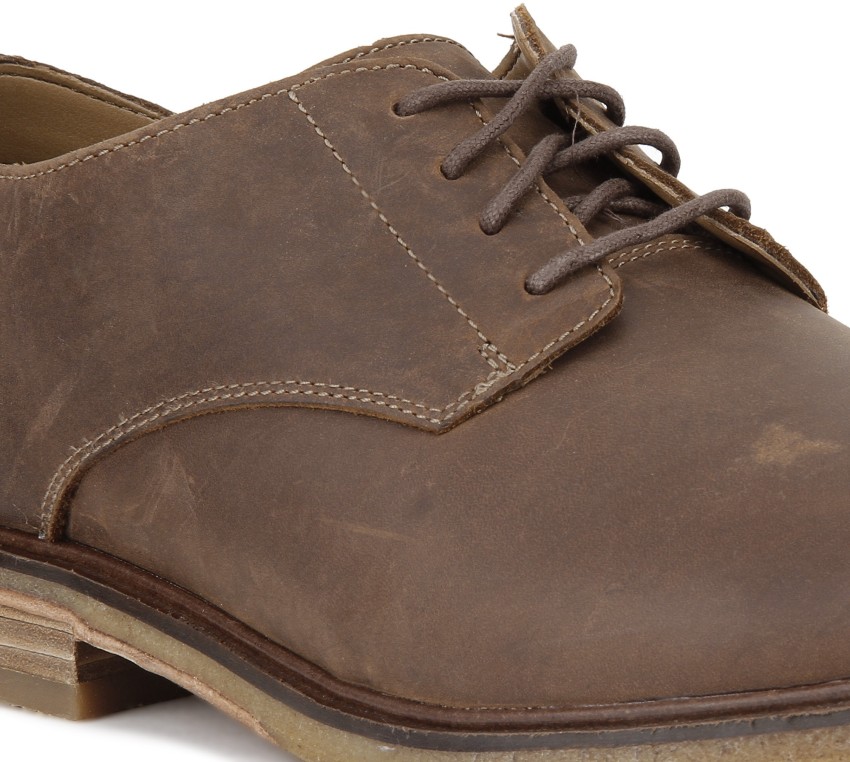 Clarkdale moon store dark tan leather