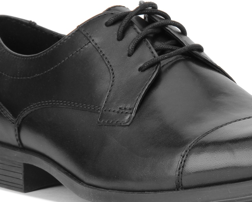 CLARKS Conwell Cap Derby For Men Buy Black Leather Color CLARKS Conwell Cap Derby For Men Online at Best Price Shop Online for Footwears in India Flipkart