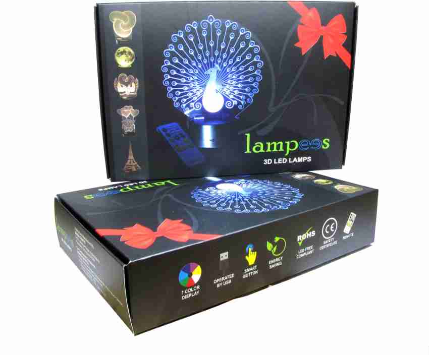 Buy Lampees 3D Illusion LED Lamp Lakshmi Devi Online at Best