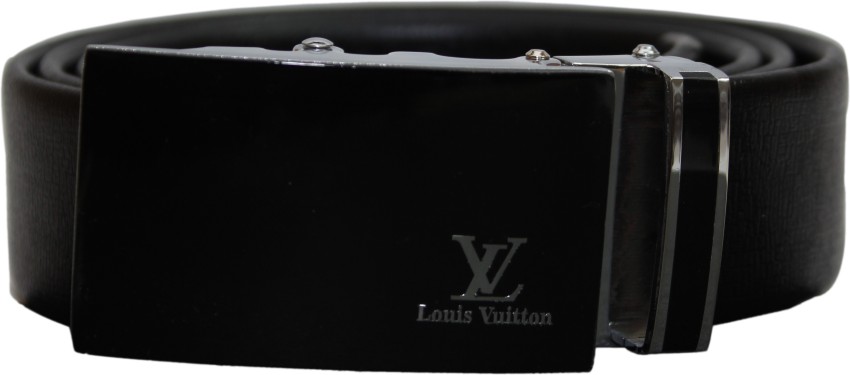 LV Men Black Artificial Leather Belt BLACK - Price in India