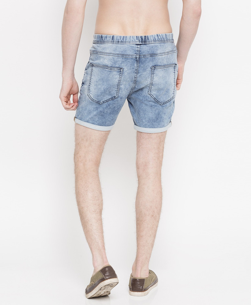 BUFFALO by FBB Dyed Washed Men Grey Denim Shorts Buy BUFFALO by