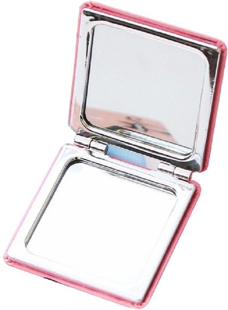 Foldable Pocket Makeup Mirror, 1pc Face Pattern Circular Double
