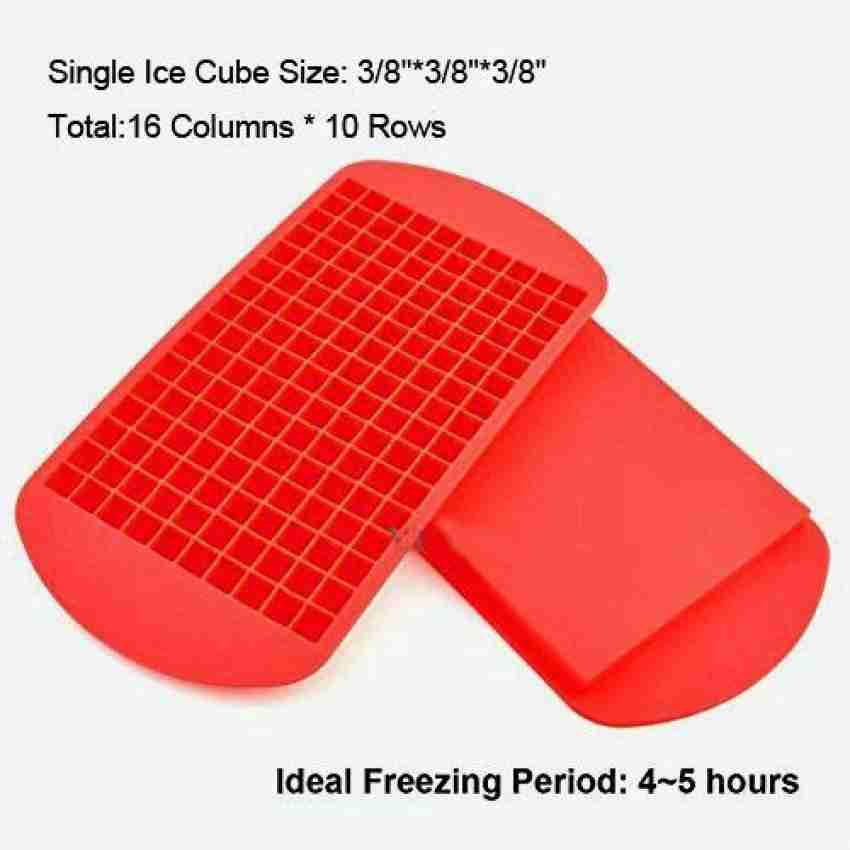 1pc Red 160-grid Silicone Mini Ice Cube Tray Maker For Crushed Ice