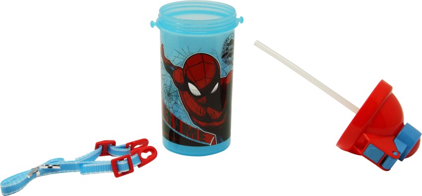 Spider-Man Water Bottle 500ml Leakproof with Straw