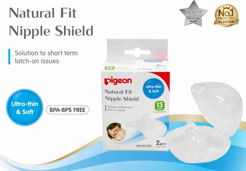 Buy Pigeon Natural Feel Silicone Nipple Shield/Nipple Protector Size 2,with  Case,Ultra Soft,Unique Unique Butterfly Shape,13-16 mm Nipple Diametre  Online at Low Prices in India 