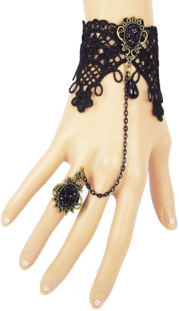 Lace bracelet with ring store