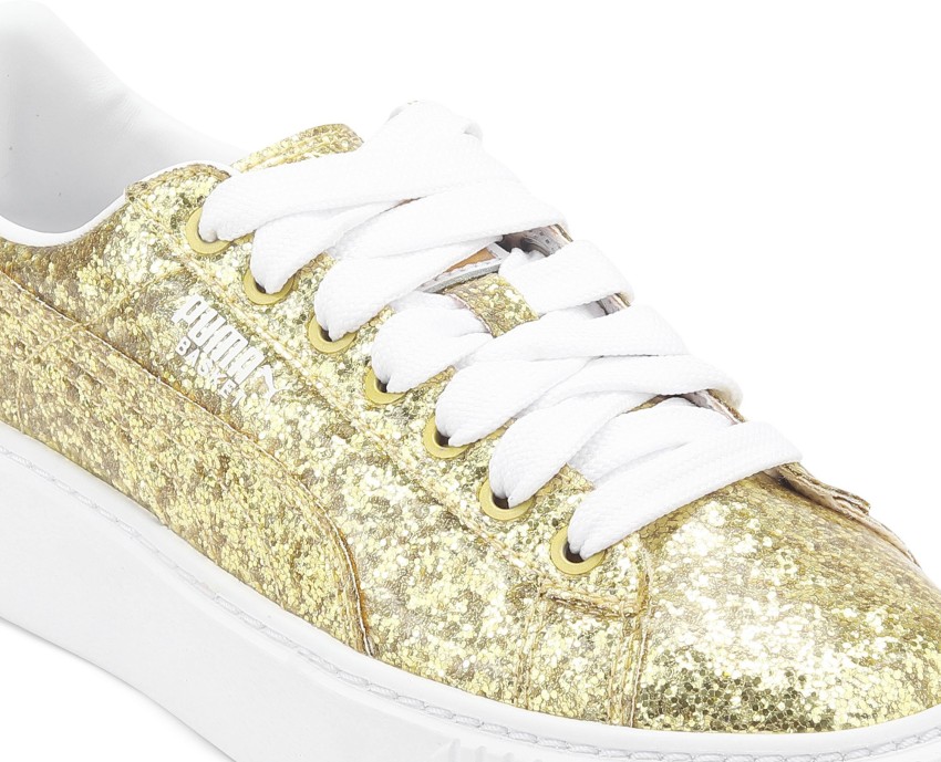 Puma gold clearance glitter sneakers