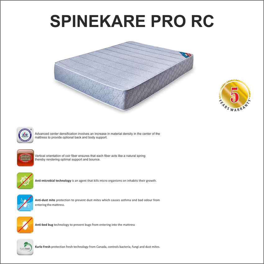 KURLON New Spinekare 5 inch King Bonded Foam Mattress Price in India Buy KURLON New Spinekare 5 inch King Bonded Foam Mattress online at Flipkart