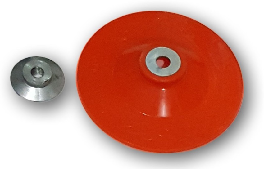 Angle grinder sanding disc backing outlet pad