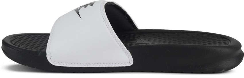 Nike Men's Benassi JDI Slide Sandals - 343880-109 - White/Black-University  Red