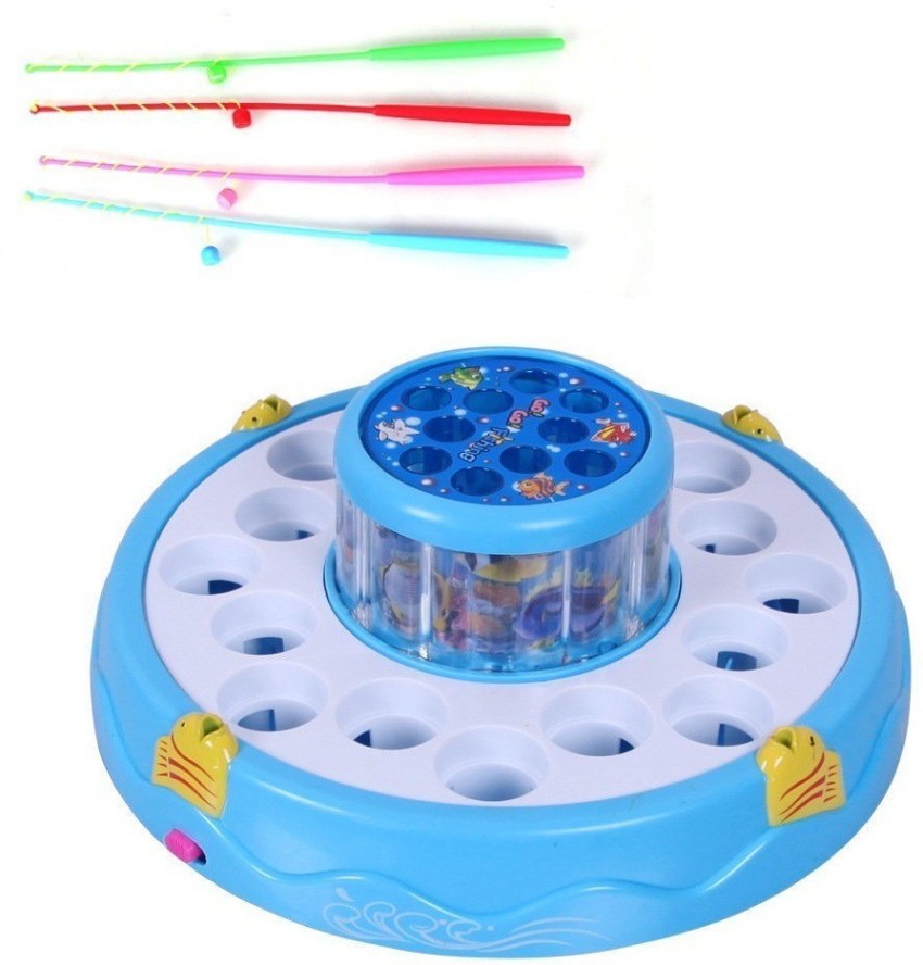 Elektra Double Fish Pool Electric Rotating Magnetic Fishing Game with The  Music & Light, Novelty Kid Child Educational Toy Party & Fun Games Board