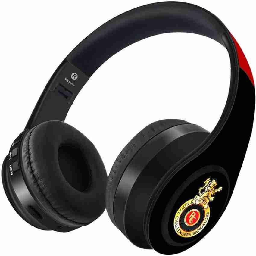 macmerise Play Bold RCB Logo Decibel Wireless On Ear Headphones