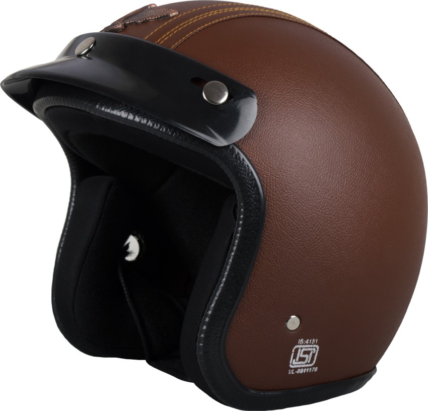 Leather discount cycling helmet