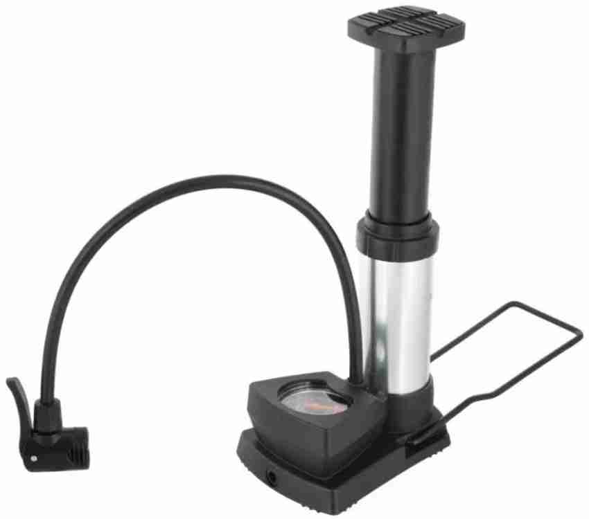 Portable bike pump deals with pressure gauge
