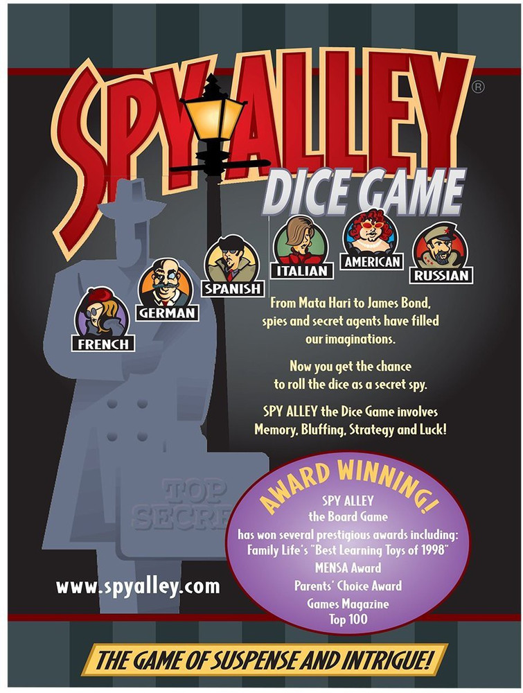 Spy Alley spy alley mensa award winning family strategy board game