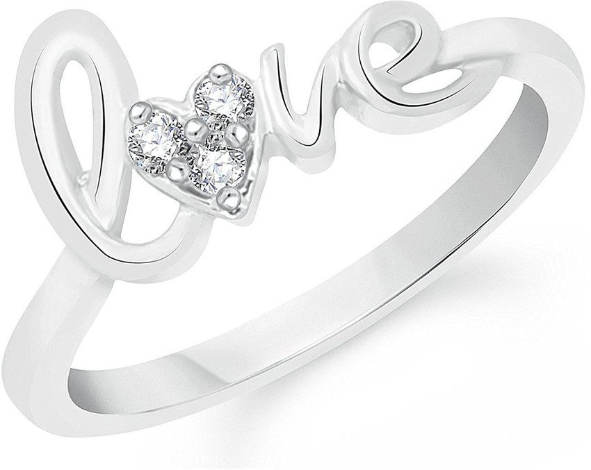 Silver ring cheap love design