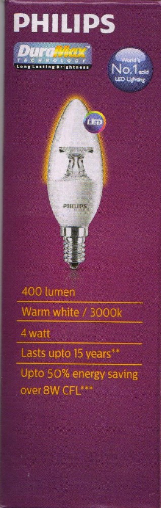 PHILIPS 4 W Candle E14 LED Bulb Price in India - Buy PHILIPS 4 W Candle E14  LED Bulb online at