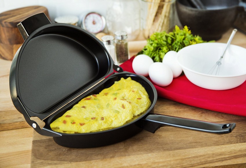 Drake Non Stick Folding Omelette Pan Omelette maker fryer Fry Pan 12 cm  diameter with Lid 2 L capacity Price in India - Buy Drake Non Stick Folding  Omelette Pan Omelette maker