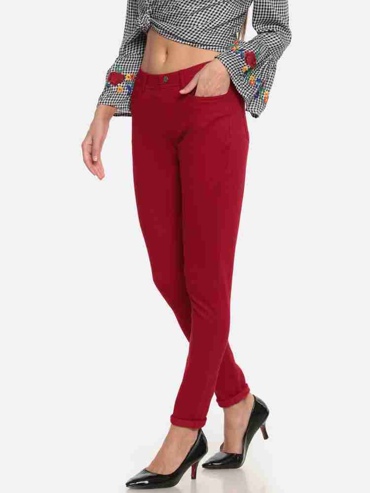 Womens red jeggings cheap